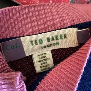 Ted Baker navy striped knit dress